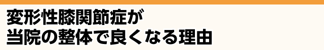 変形性膝関節症が当院の整体でよくなる理由