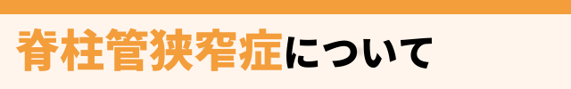 脊柱管狭窄症とは